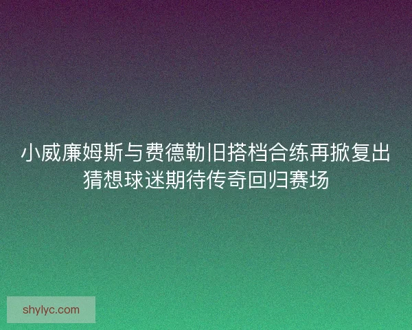 小威廉姆斯与费德勒旧搭档合练再掀复出猜想球迷期待传奇回归赛场 小威廉姆斯与费德勒旧搭档合练再掀复出猜想球迷期待传奇回归赛场
